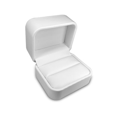 White leatherette jewel box White leatherette jewel box