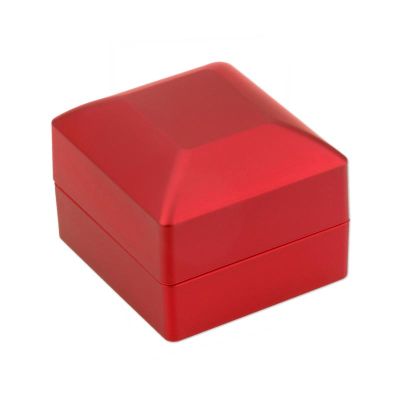 LED Ringbox Mit Beleuchtung – 4 Farben, Schwarzer Plüsch, Für Verlobungsring & Schmuck (6,5x6x5 Cm)