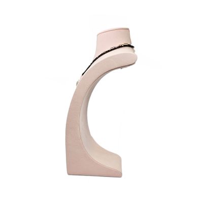 PINK MICROFIBER LG NECK FORM - Jewelry Display Inc