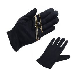 black cotton dress gloves Black Cotton Beaded Grip Gloves