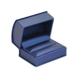 BLUE SATIN RIBBON DOUBLE RING - Jewelry Display Inc