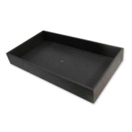 Black Plastic Stackable Tray w/ 10 Compartmented Black Jewelry Display Insert 