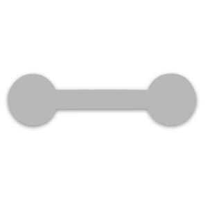SILVER LONG DUMBELL TAGS