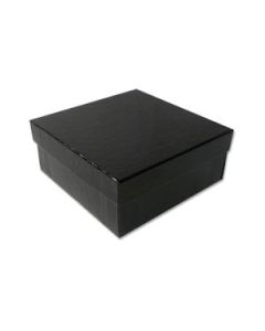 BLACK GLOSSY COTTON BOX (100)
