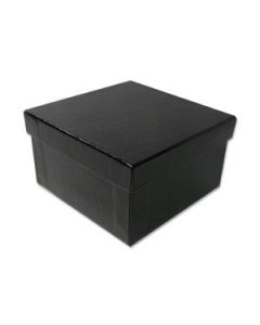 BLACK GLOSSY COTTON BOX (100)