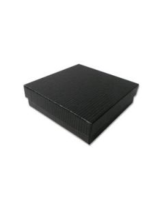 BLACK PINSTRIPE COTTON BOX (100)