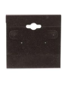 BLK 2X2 PLAIN EARRING CARD (100)