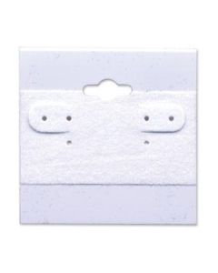 WHT 2X2 PLAIN EARRING CARD (100)