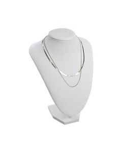 WHITE FAUX VELVET NECK STAND