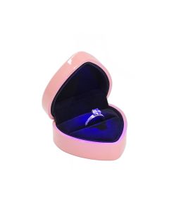 PINK HEART LED RING BOX