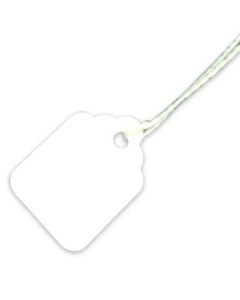 WHITE PAPER STRING TAGS (1000) - Jewelry Display Inc