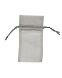 3" X 4" ORGANZA SILVER