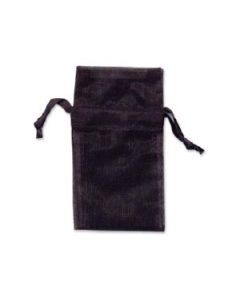 4" X 5.87" ORGANZA BLACK POUCH