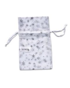 4.25" X 6.25" ORGANZA WH/STARS