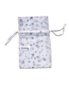 4.25" X 6.25" ORGANZA WH/STARS