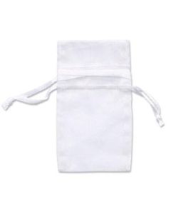 4.25" X 6.25" ORGANZA WH POUCH