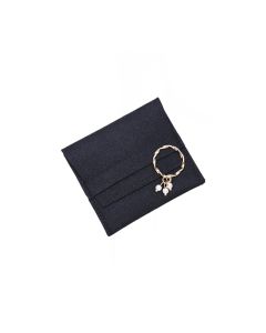 BLACK MICROFIBER POUCH W/DIVIDER