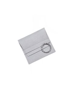 GREY MICROFIBER POUCH W/DIVIDER