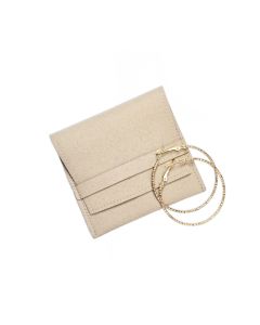 BEIGE MICROFIBER POUCH W/DIVIDER