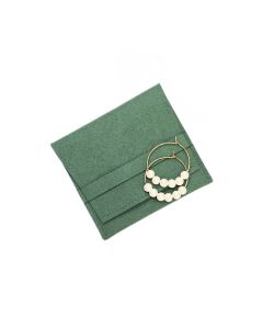 GREEN MICROFIBER POUCH W/DIVIDER