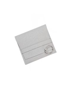GREY MICROFIBER POUCH W/DIVIDER