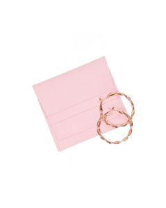 PINK MICROFIBER POUCH W/DIVIDER