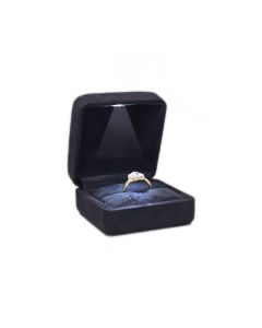FAUX SUEDE BLACK LED RING