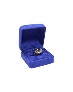 FAUX SUEDE ROLL TOP RING BOX
