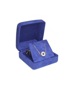 FAUX SUEDE BLUE ROLL TOP PENDA