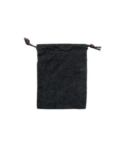 BLACK FAUX SUEDE POUCH (DOZ)