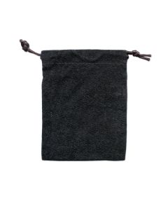 BLACK FAUX SUEDE POUCH (DOZ)