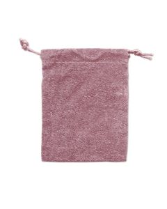 MAUVE FAUX SUEDE POUCH (DOZ)