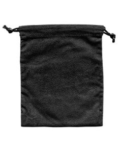 BLACK FAUX SUEDE POUCH (DOZ)