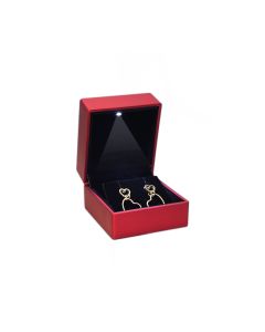 RED EARRING BOX W/ LED LIGHT