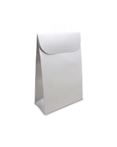 WHITE SMALL BAG W/FLAP CLOSURE (50)