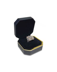 BLACK/GOLD TRIM RING BOX