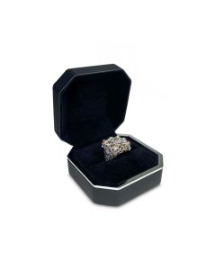 BLACK/SILVER TRIM RING BOX