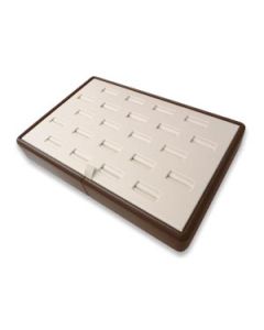 CHOCOLATE/BEIGE 22 RING TRAY