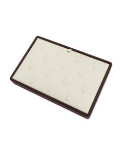 CHOCOLATE/BEIGE 14 RING TRAY