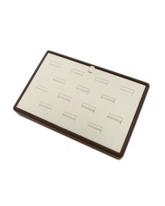 CHOCOLATE/BEIGE 14 RING TRAY