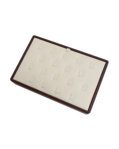 CHOCOLATE/BEIGE 18 RING TRAY