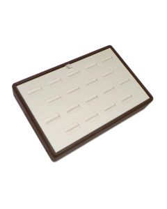 CHOCOLATE/BEIGE 18 RING TRAY