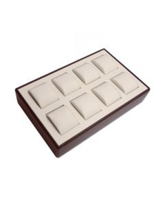 CHOCOLATE/BEIGE 8 WATCH TRAY