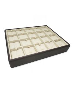 CHOCO/BEIGE LIGHTWEIGHT 20 CLIP RING TRAY