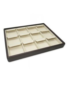 CHOCO/BEIGE LIGHTWEIGHT 12 EARRING TRAY