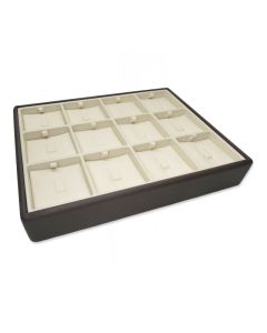 CHOCO/BEIGE LIGHTWEIGHT 12 CLIP RING TRAY