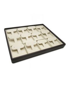 CHOCO/BEIGE LIGHTWEIGHT 12 T-EARRING TRAY