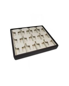 CHOCO/BEIGE LIGHTWEIGHT 12 T-EARRING TRAY