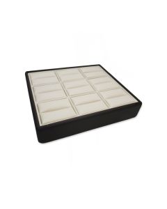 CHOCO/BEIGE LIGHTWEIGHT 9 SLOT RING TRAY