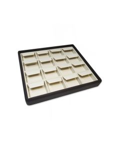 CHOCOLATE BEIGE LIGHTWEIGHT 16 EARRING TRAY